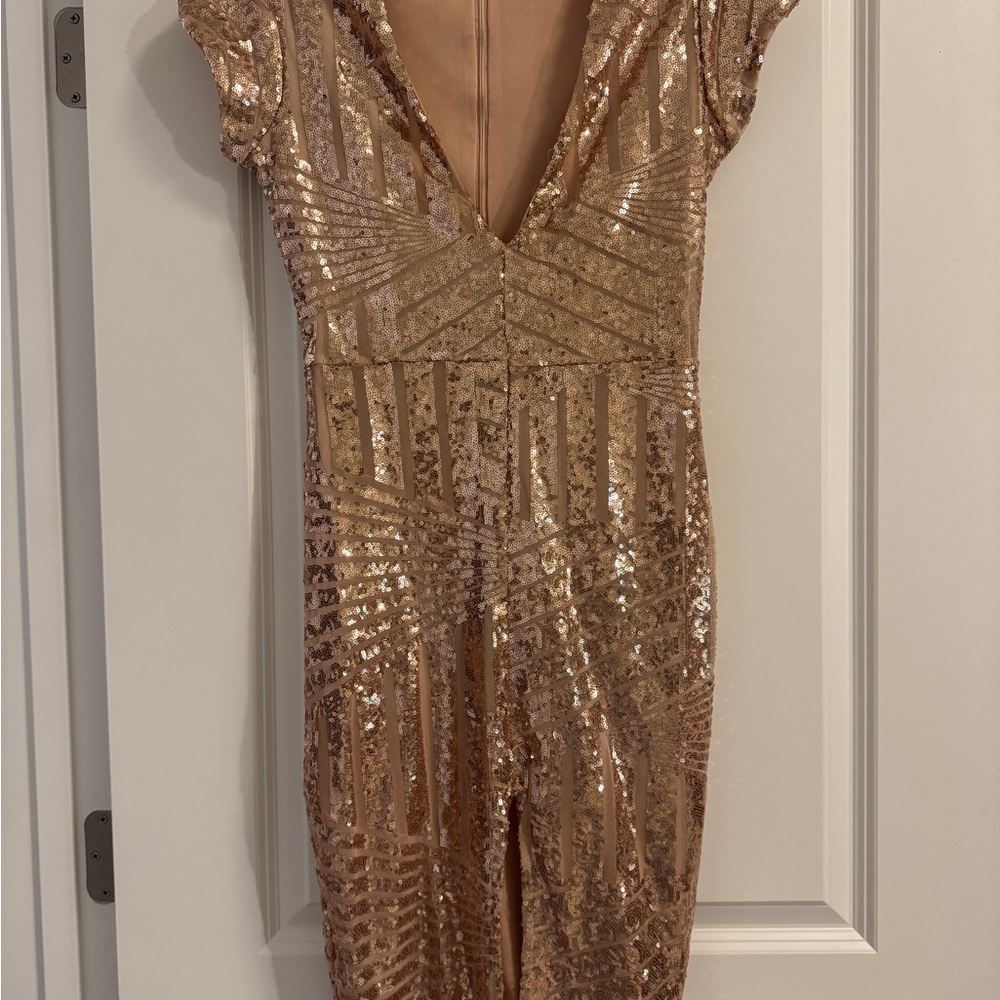 Gold Sequin Dress